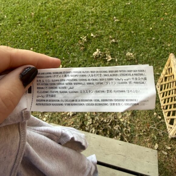 Abercrombie & Fitch Grey Bodysuit (Size M) - Picture 4 of 4